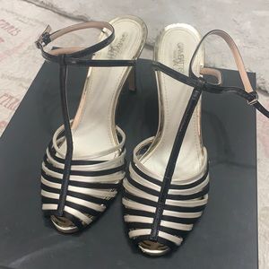 Giambatista Valli Satin/Patent Leather Sandals